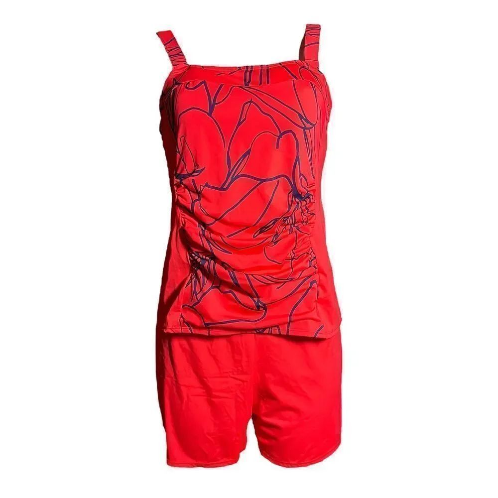 Denim & Co. Beach Tankini Short Set - Picture 3 of 7